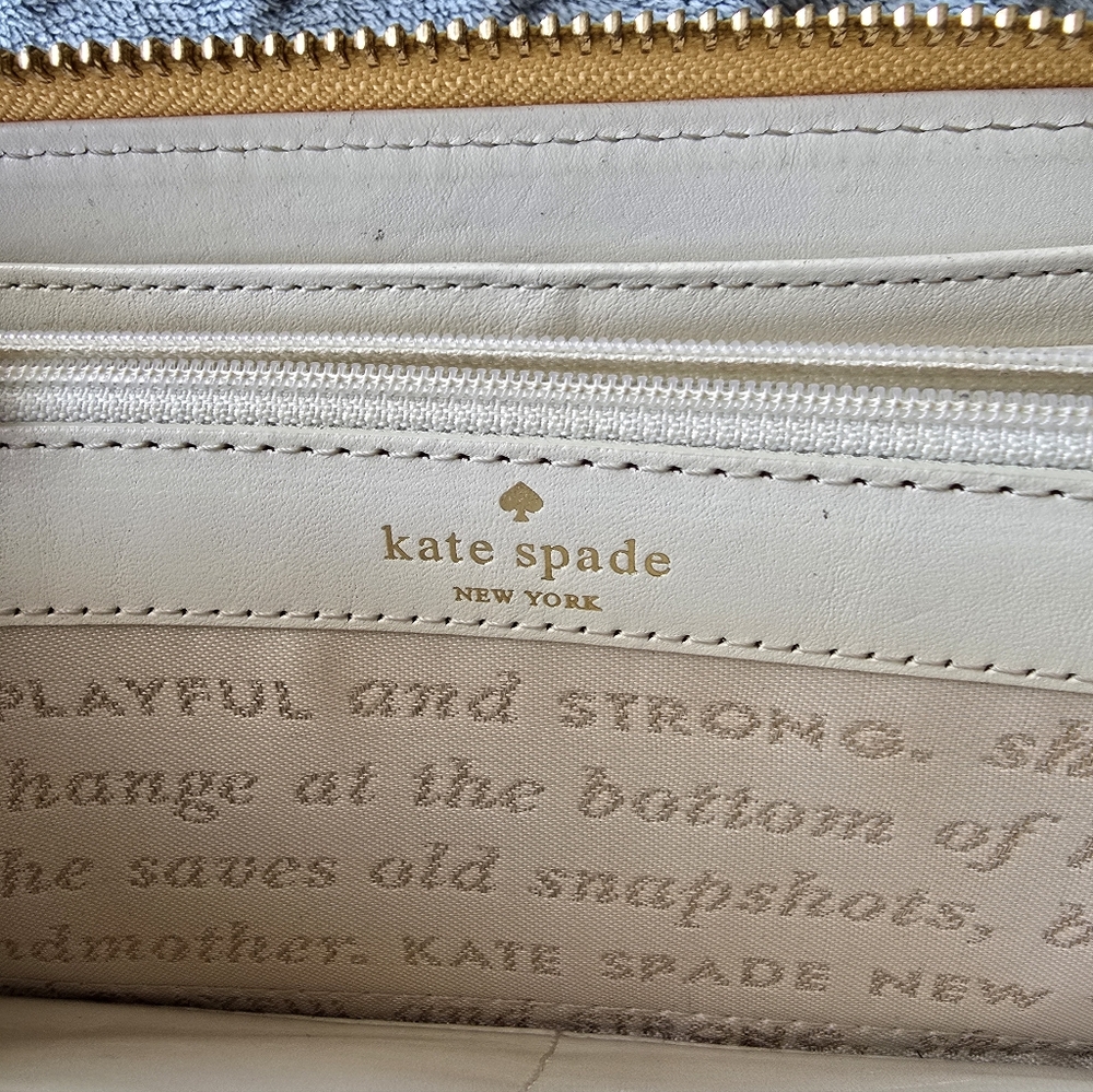Kate Spade New York Yellow Patent Leather Zip Around Wallet - Picture 5 of 7